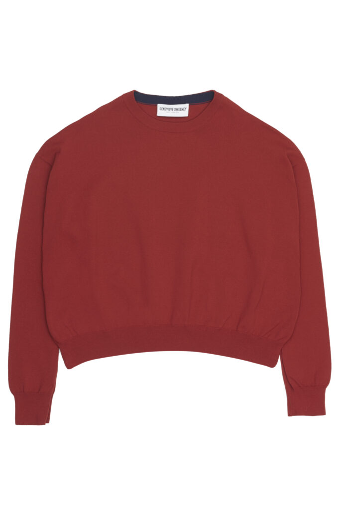 Celina Slouch Sweater Deep Maroon - British Made