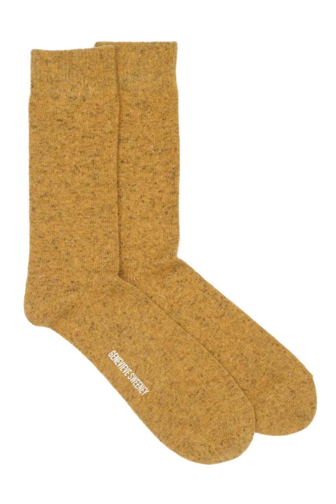 Wool Mustard Yellow Socks Made in Britain