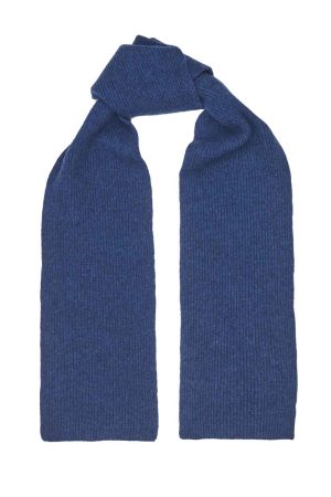 lambswool blue unisex scarf