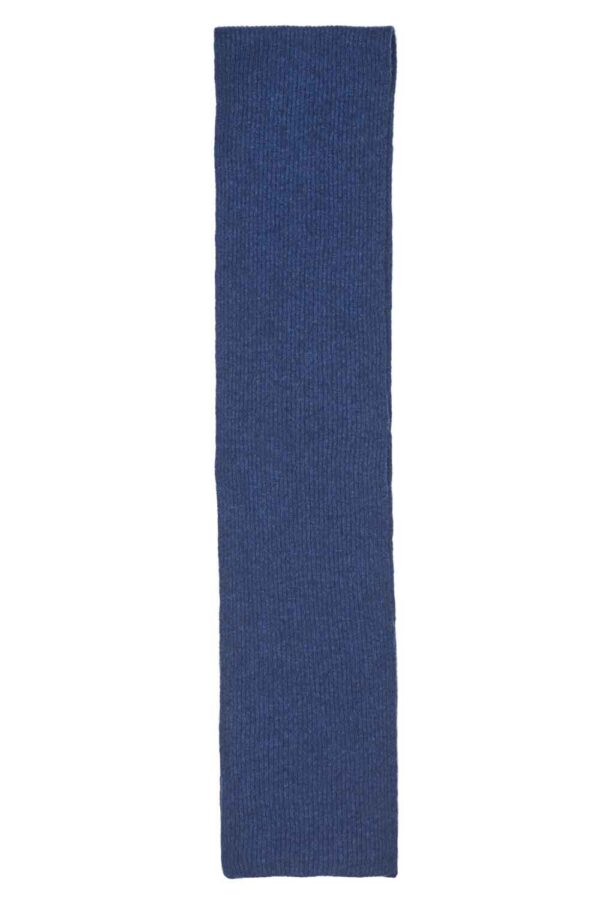 lambswool blue unisex long scarf