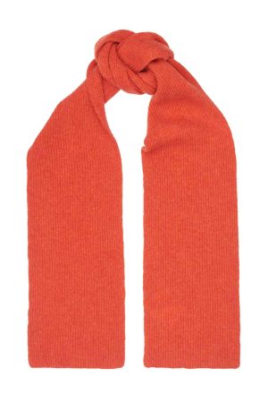 Cosy wool orange scarf