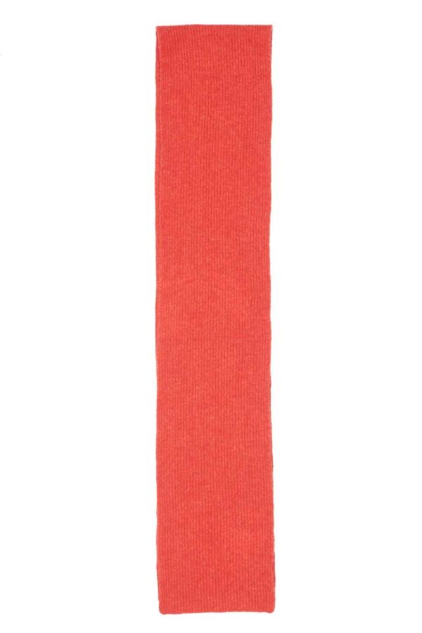 Cosy wool orange long unisex scarf