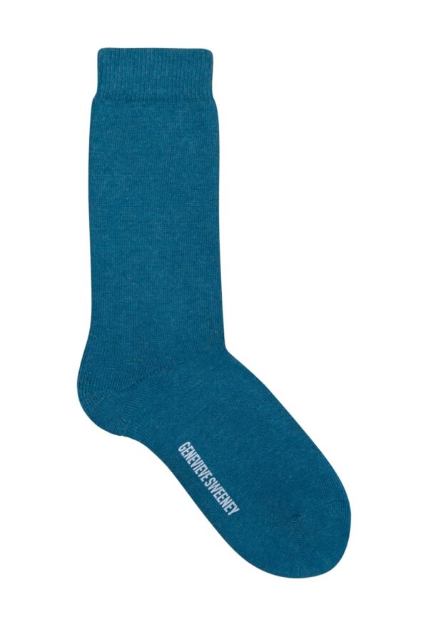 Luxury Cotton Socks unisex teal blue