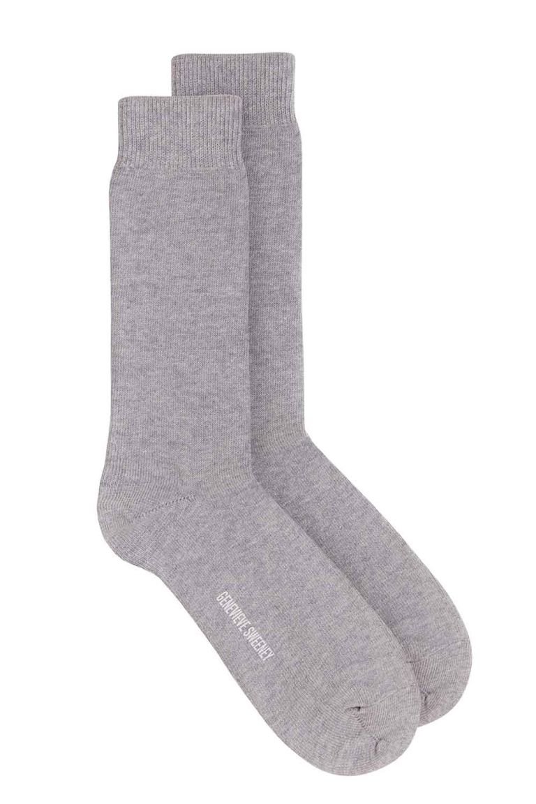 luxury grey cotton mens socks made in Britain