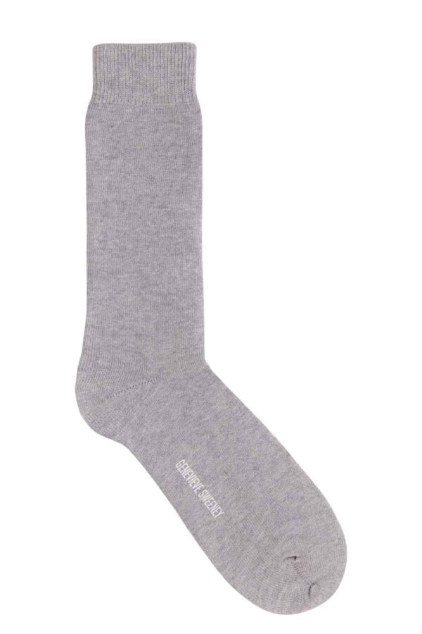 luxury grey melange cotton mens socks made in Britain