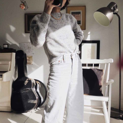 Stylonylon Spring sweater lambswool cashmere grey