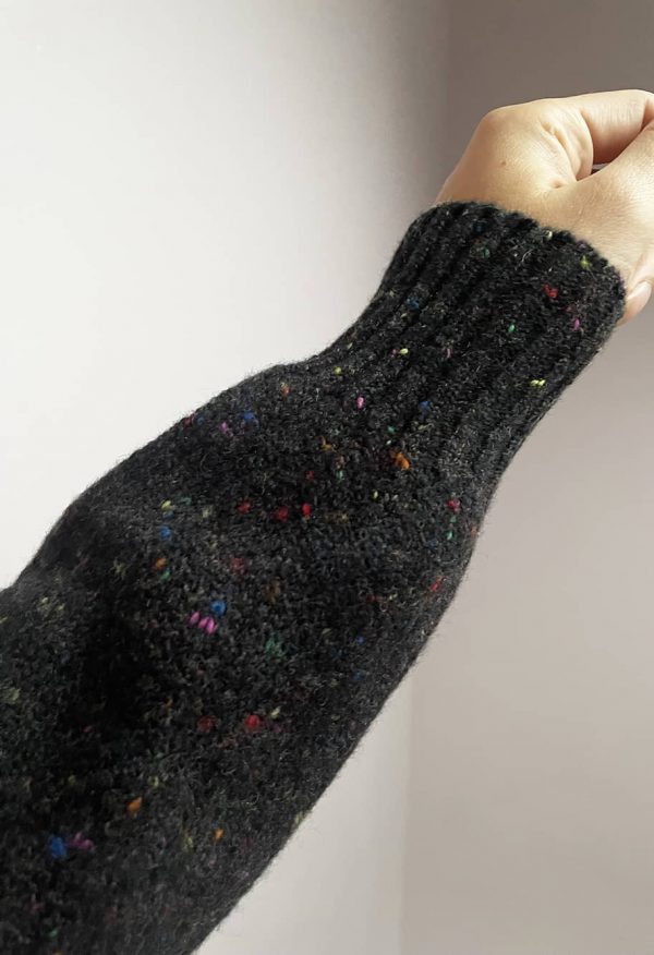 Maud Lambswool Cashmere Sweater Black - British Made 6
