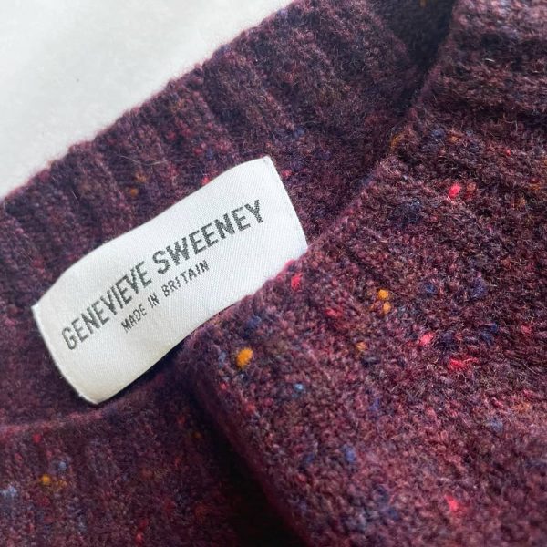 Maud Lambswool Cashmere Sweater Plum - British Made 2