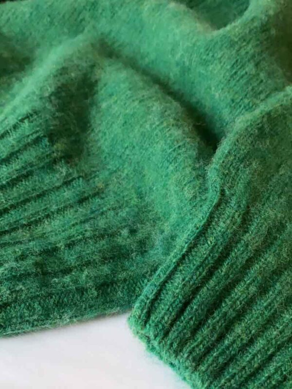 Lunan Brushed Wool Sweater Bright Green - British Made 2