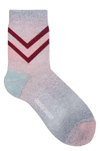 Selina Sparkly Stripe Sock Ombre Pink - British Made