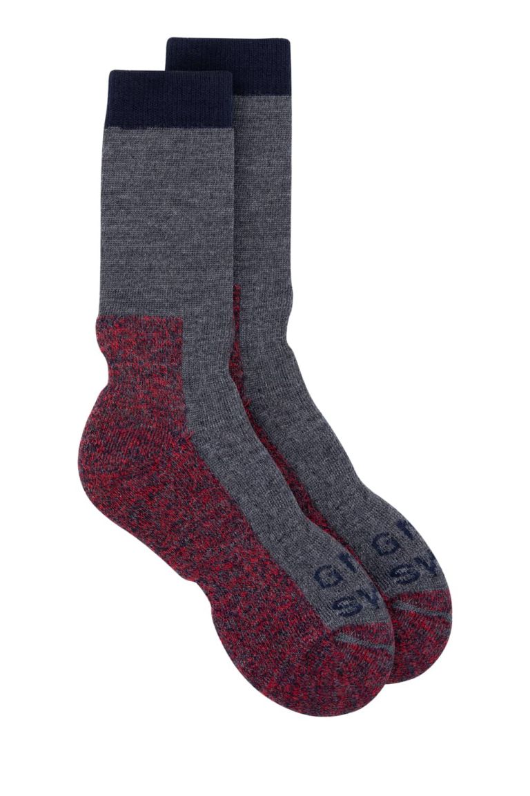 Unisex Merino Wool Walking Socks in Grey Marl - Made in Britain