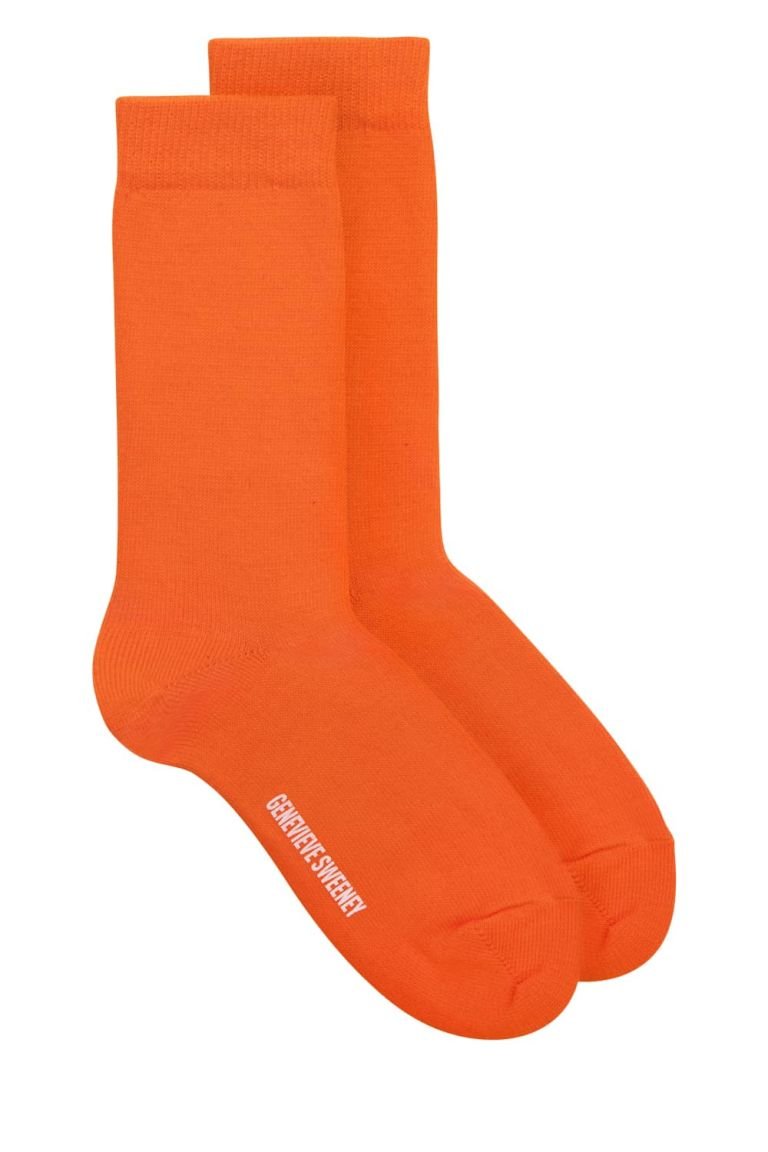 Luxury Unisex Everyday Orange Socks - Made in Britain