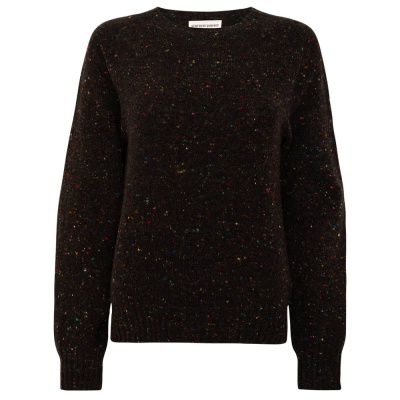 Maud Lambswool Cashmere Sweater Black - British Made