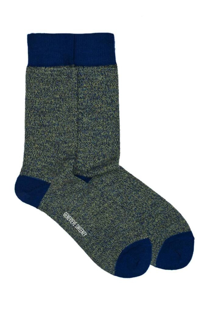 Luxury Unisex Navy marl Merino Wool Socks - British Made