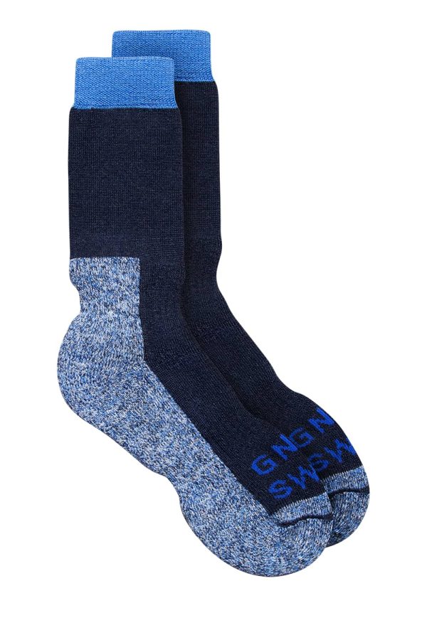 GS Merino Wool Walking Sock Navy - British Made