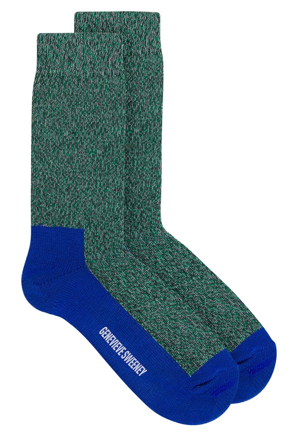 Unisex Walking Cotton Socks Green Marl - British Made