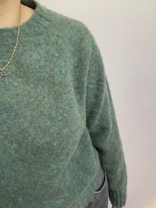 Women's Luxury Brushed Wool Cropped Jumper | Jade Green | British Made