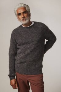 Lunan Brushed Wool Sweater Smoulder - British Made
