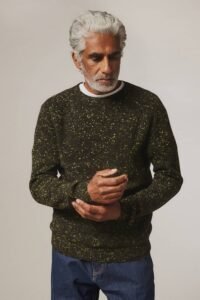 Mauden Lambswool Cashmere Sweater Black - British Made