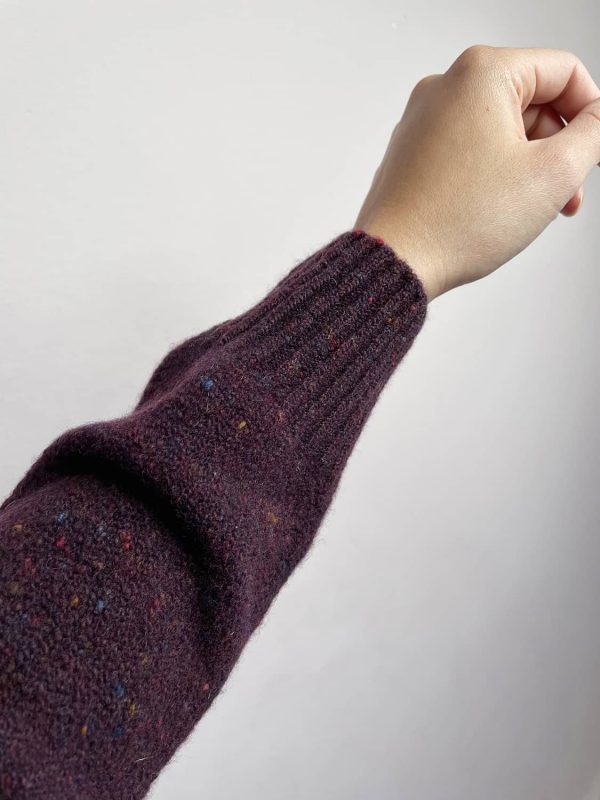 Maud Lambswool Cashmere Sweater Plum - British Made 9