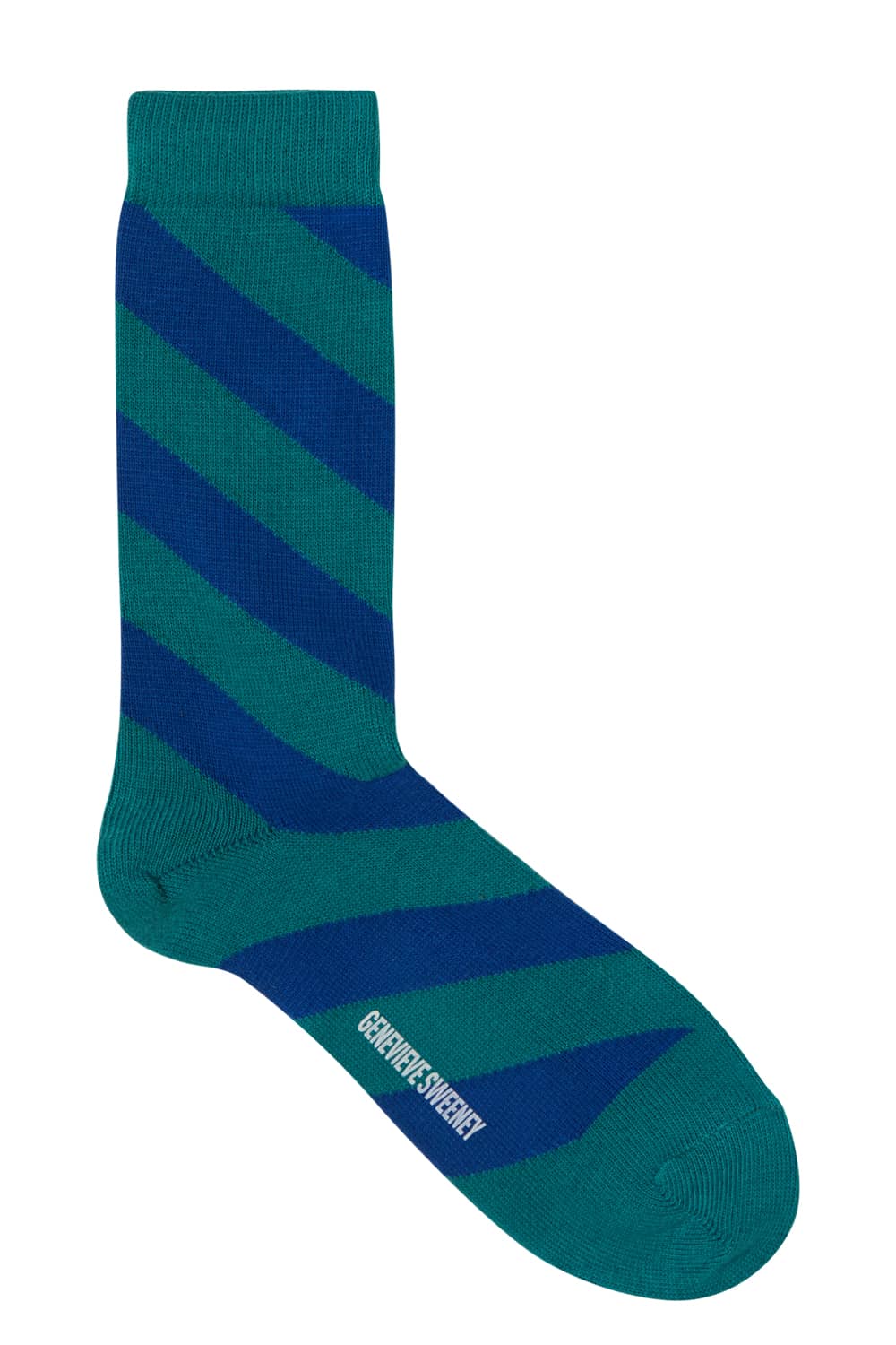 Unisex Luxury Striped Socks | Teal & Blue Stripe | British Made