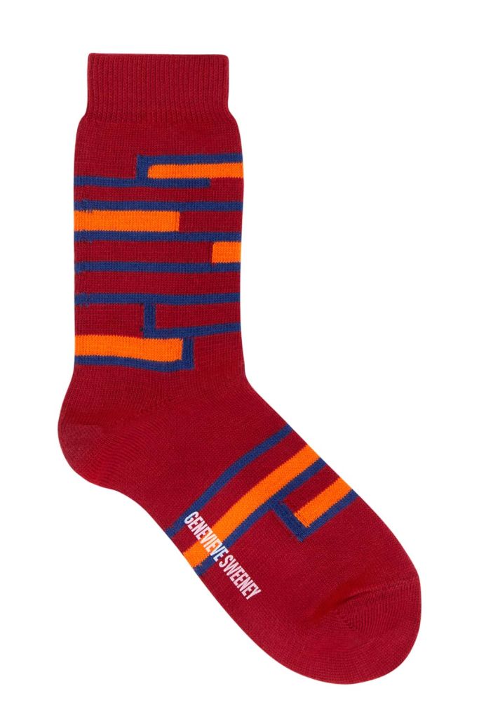 Sette Cotton Stripe Socks Red - British Made