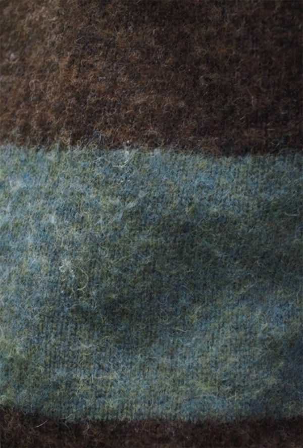 Alford Brushed Wool Stripe Sweater Jade - British Made 4