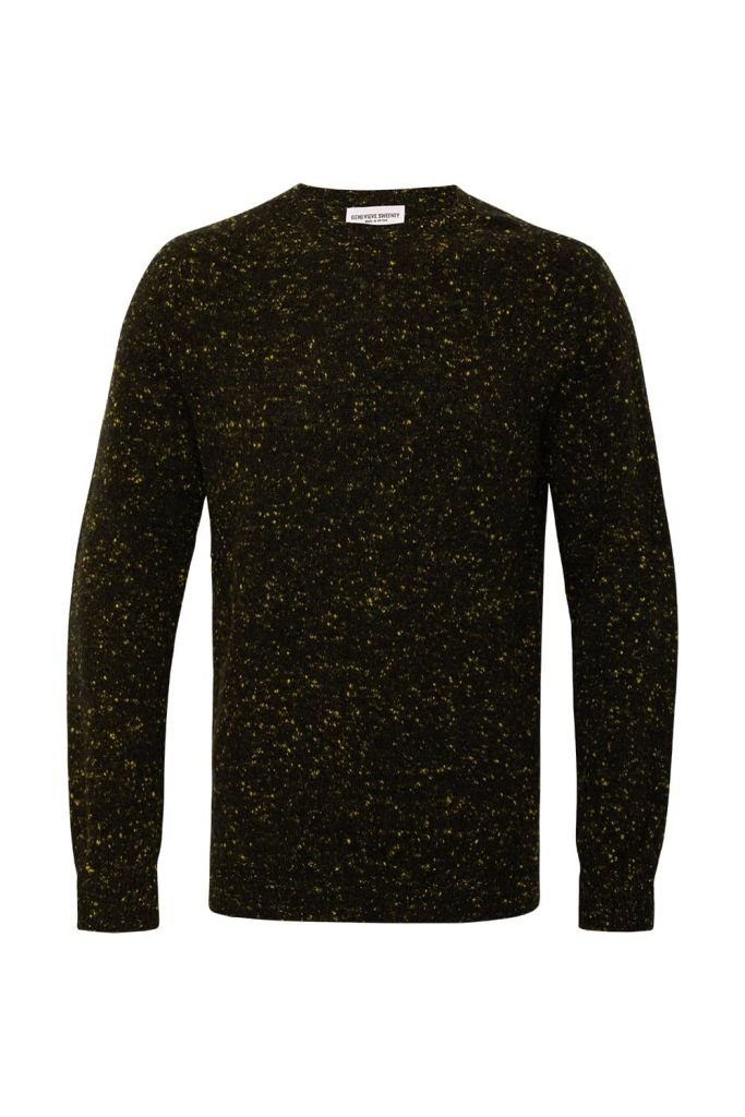 Mauden Lambswool Cashmere Sweater Black - British Made