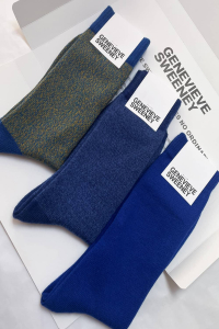 Sock Gift Set Organic Cotton & Merino Wool Blue - British Made