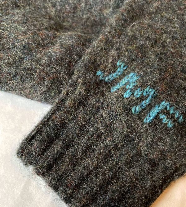 Leslie Brushed Wool Sweater Smoulder Charcoal - British Made 5