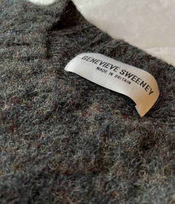 Leslie Brushed Wool Sweater Smoulder Charcoal - British Made 3