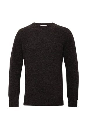 Lunan Brushed Wool Sweater Smoulder - British Made