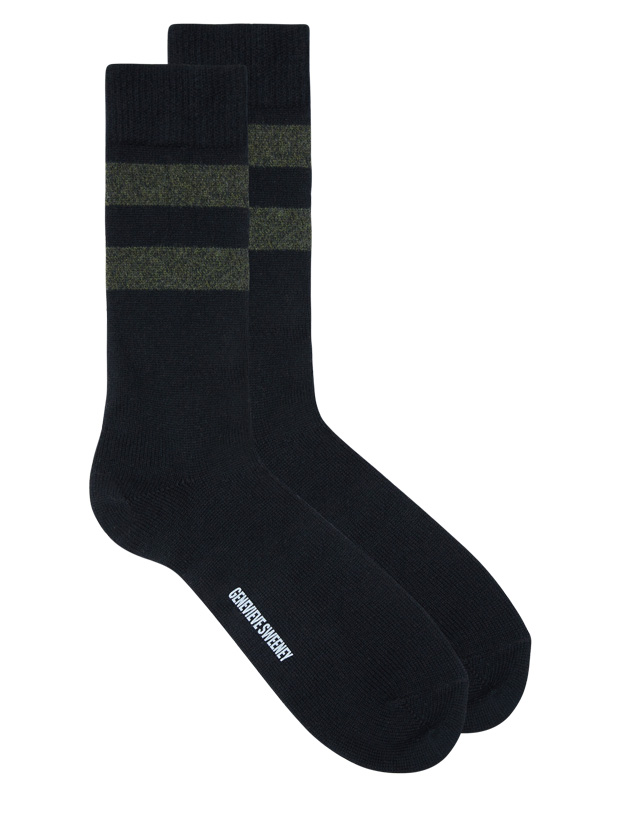 >Sasha Cashmere Bed Socks Black