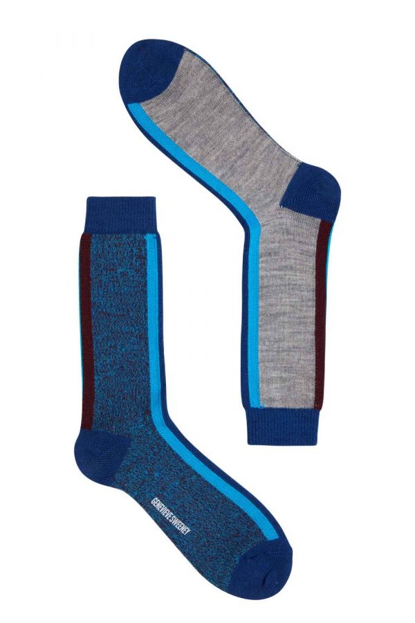 Stanton Merino Sock Blue Marl - British Made 3