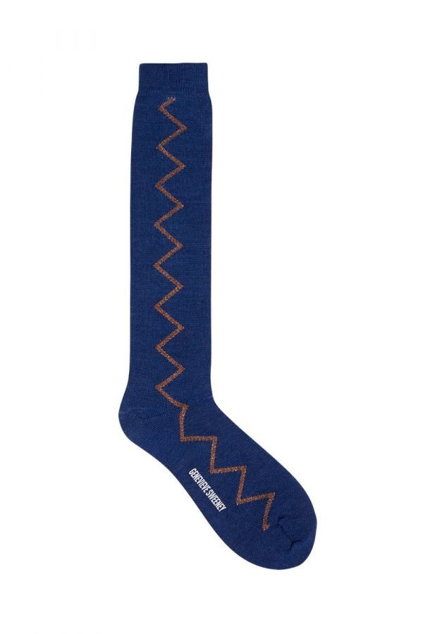 Sia Merino Knee High Socks Blue - British Made 3