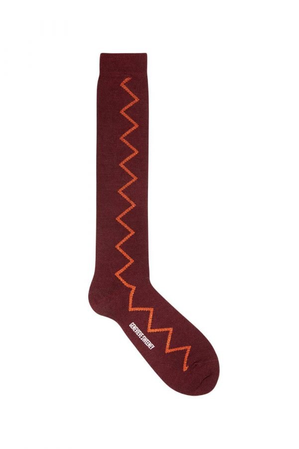 Sia Merino Knee High Socks Burgundy - British Made 3