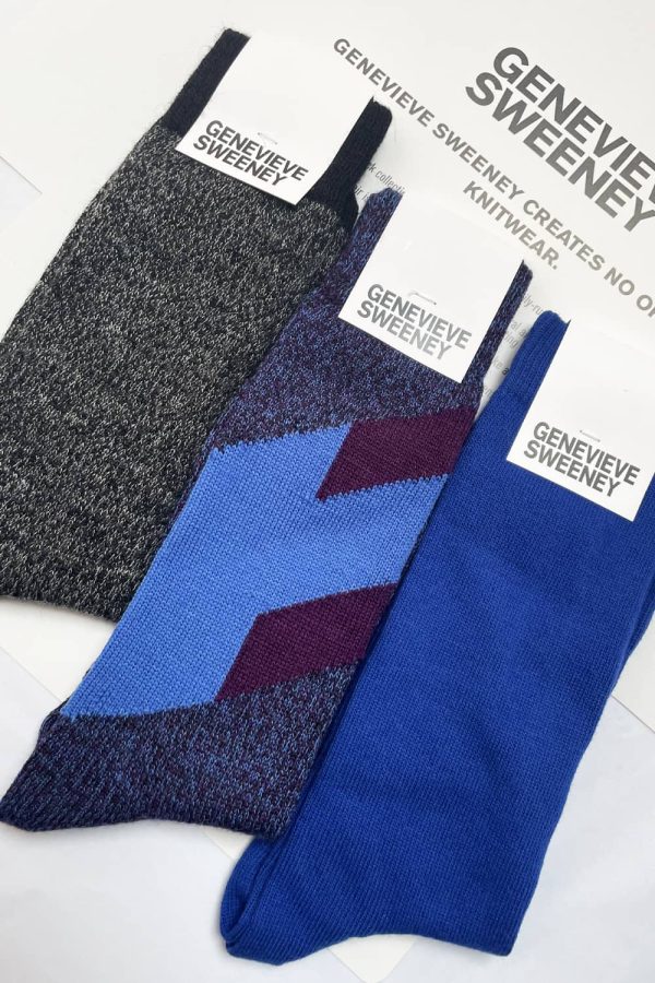 Sock Gift Set Organic Cotton & Merino Wool Indigo - British Made