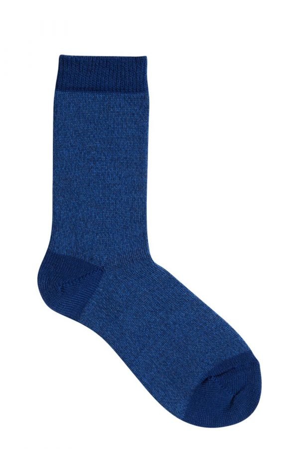 Samar Merino Wool Marl Sock Blue - British Made 2