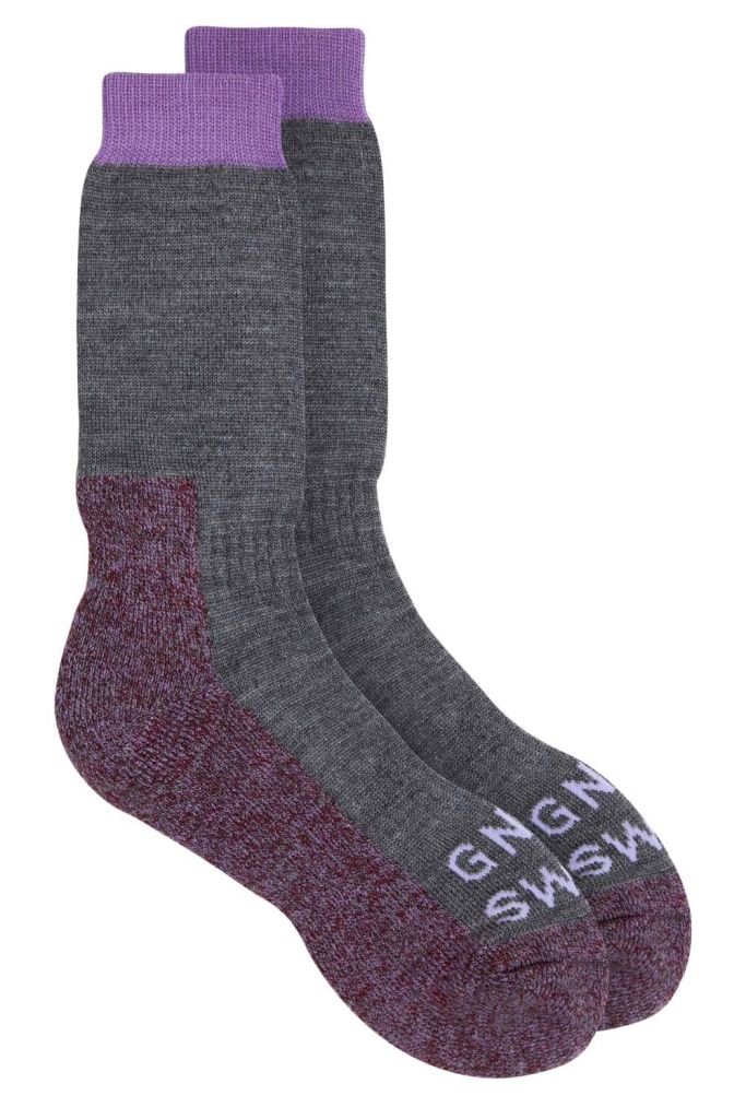 GS Merino Wool Walking Sock Lilac - British Made