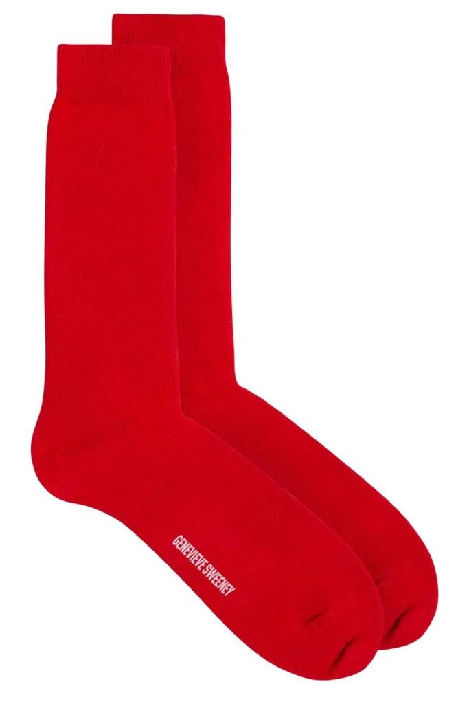 Sotto Organic Cotton Sock Bright Red - British Made