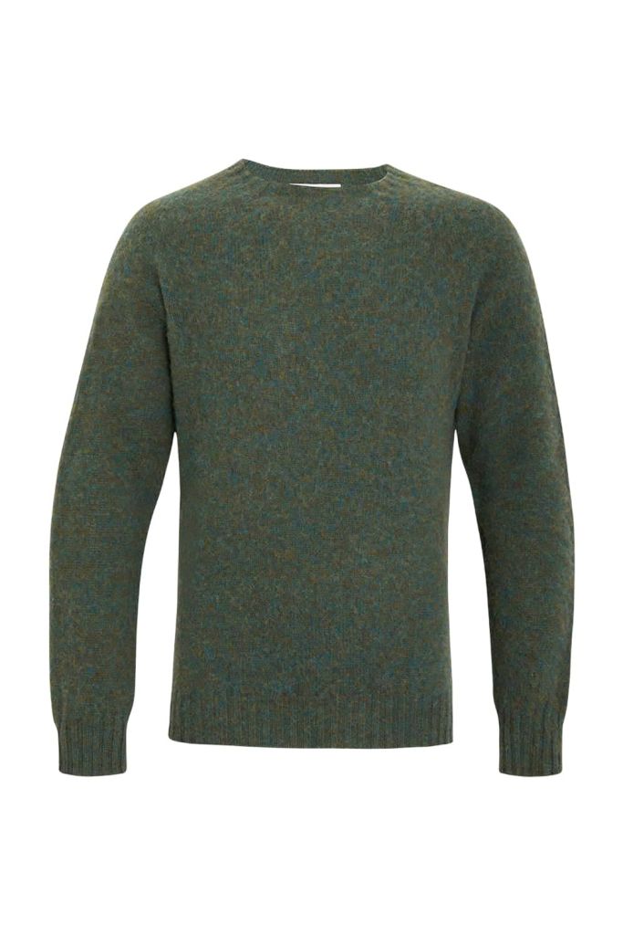 Lunan Brushed Wool Sweater Jade Green - British Made