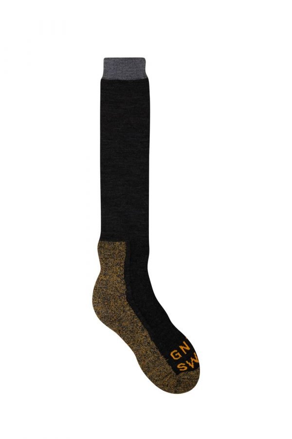 GS Merino Wool Long Walking Ski Sock Charcoal - British Made 3