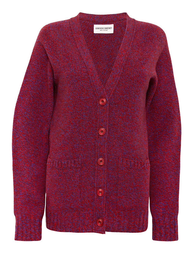 >Alva Cardigan Lambswool Vermilion