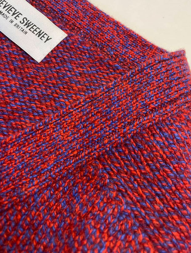 >Alva Cardigan Lambswool Vermilion
