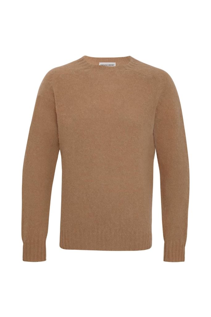 Lunan Brushed Wool Sweater Beige - British Made