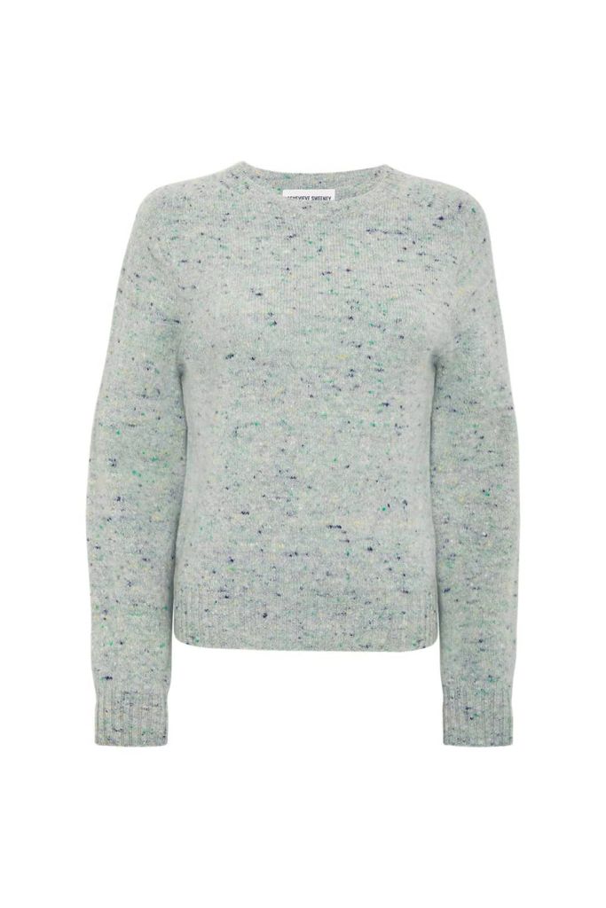 Maud Lambswool Cashmere Sweater Mint - British Made