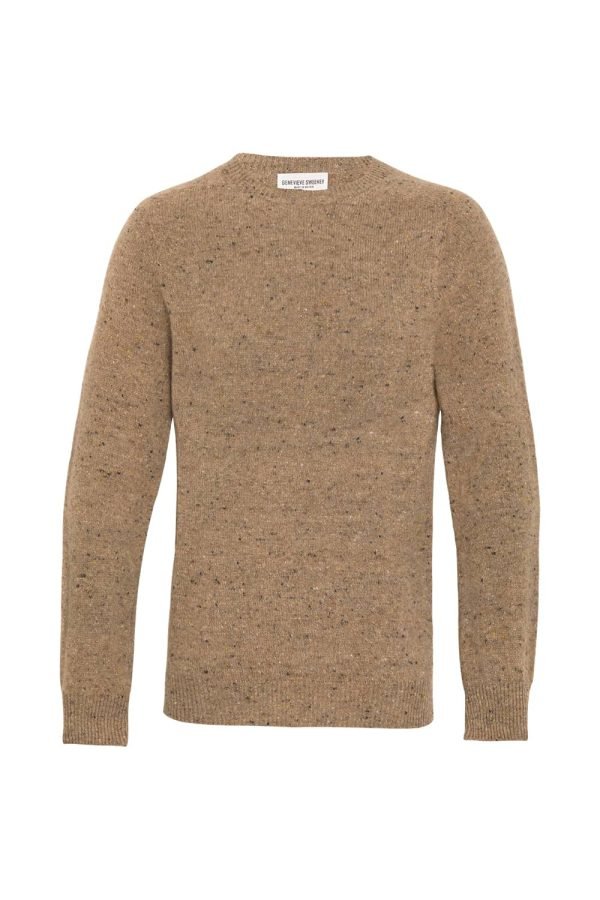 Mauden Lambswool Cashmere Sweater Beige - British Made 2