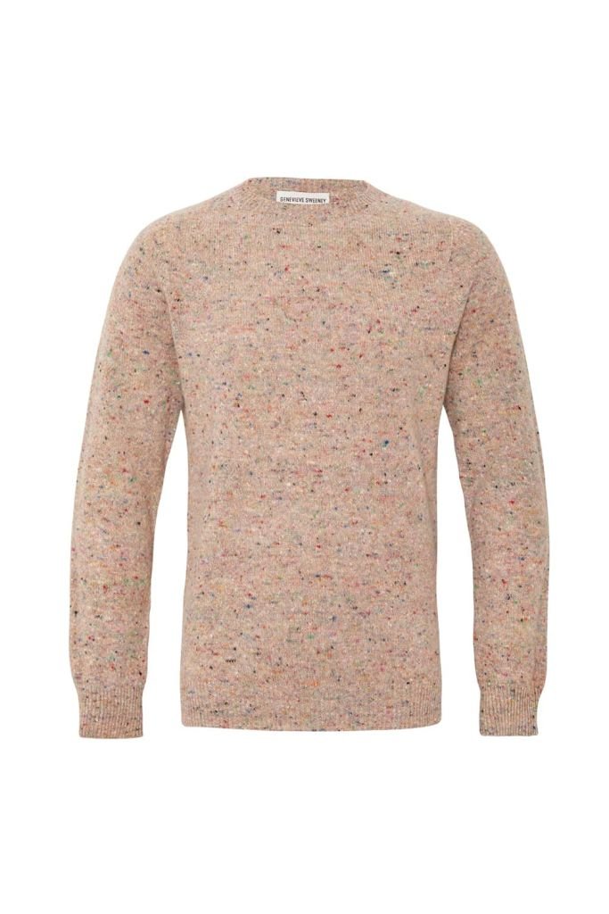 Mauden Lambswool Cashmere Sweater Pink - British Made