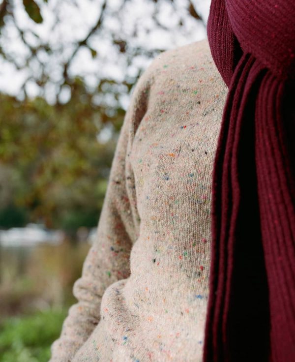 Mauden Lambswool Cashmere Sweater Pink - British Made 5