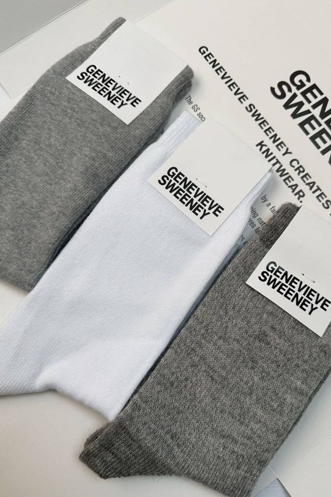 Sock Gift Set Organic Cotton & Merino Wool Grey & White - British Made